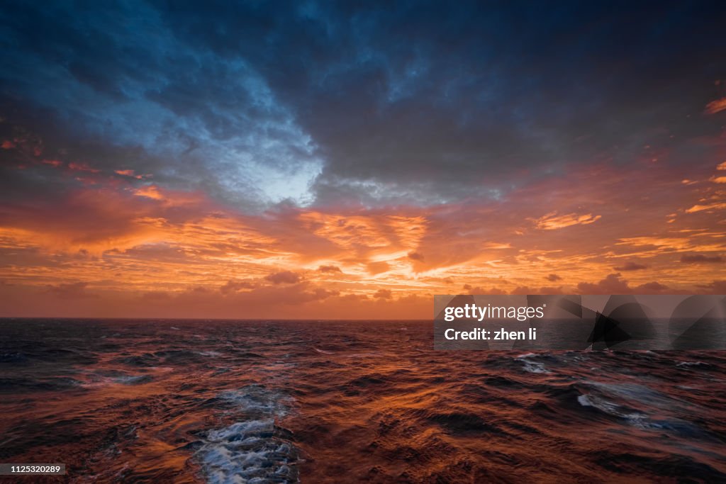 Sunset on the Ocean