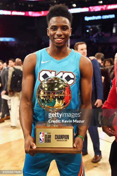 Hamidou Diallo wins the AT&T Slam Dunk during the 2019 State Farm All-Star Saturday Night at Spectrum Center on February 16, 2019 in Charlotte, North...