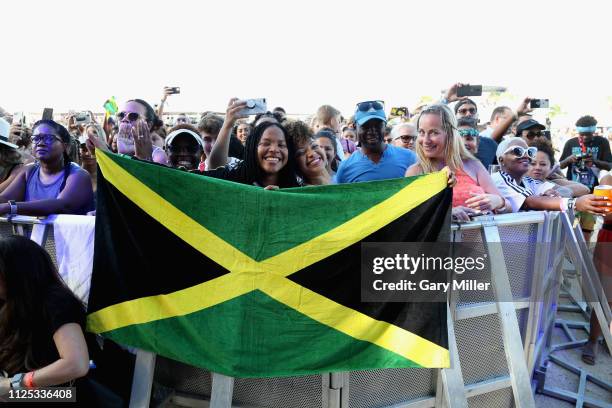 General view of the atmosphere during the sold out inaugural KAABOO Cayman Festival at Seven Mile Beach on February 15, 2019 in Grand Cayman, Cayman...