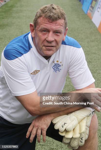 Andy Goram, former Scotland goalie attends Chelsea team training at Hong Kong Football Club.17MAY12