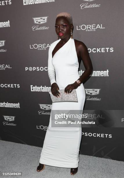 Model Nyakim Gatwech attends the Entertainment Weekly Pre-SAG party at Chateau Marmont on January 26, 2019 in Los Angeles, California.