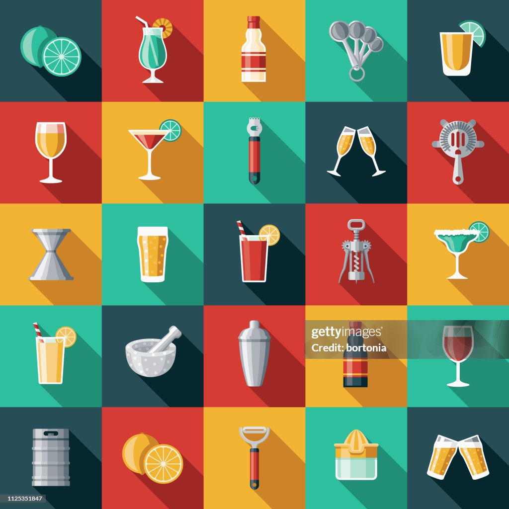 Bartending Icon Set