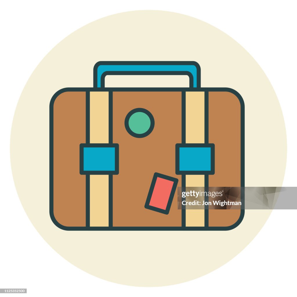 Suitcase Thin Line Icon - Travel