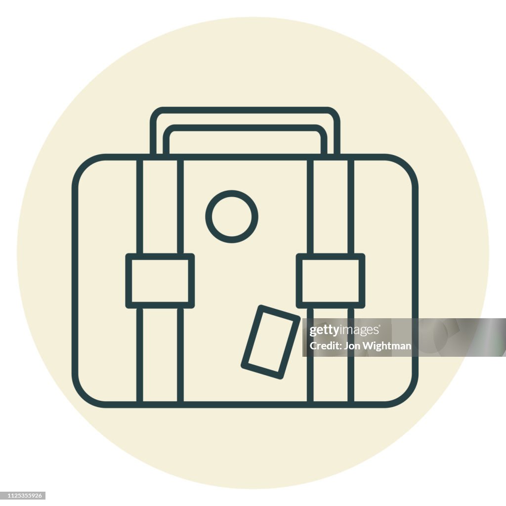Suitcase Thin Line Icon - Travel