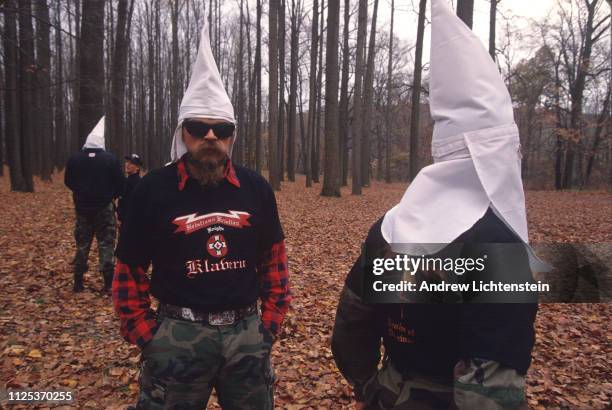 Nazis and Klansmen attend a self described "gay bash" rally on November 6, 1993 in New Hope, Pennsylvania.