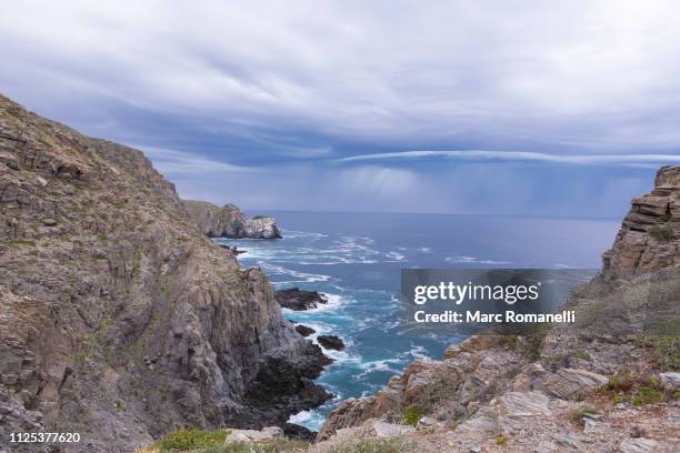 aerial view of pacific ocean - todos santos bildbanksfoton och bilder