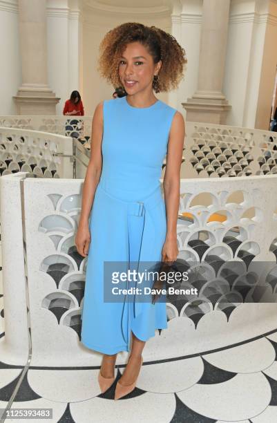Sophie Okonedo attends the Victoria Beckham show during London Fashion Week February 2019 at Tate Britain on February 17, 2019 in London, England.
