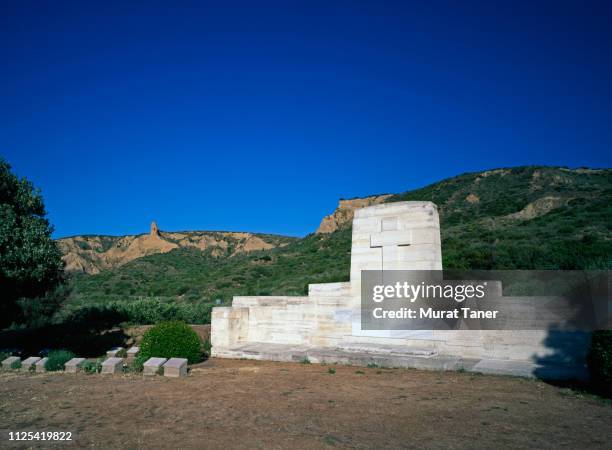 anzac cemetery in gallipoli - anzac cove stock pictures, royalty-free photos & images