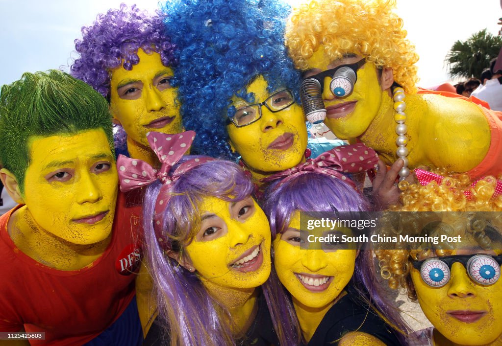 People dress up in various costumes at Sedan Chair Race & Bazaar 2012 at The Peak organised by Sedan Chair Charities Fund. 28OCT12