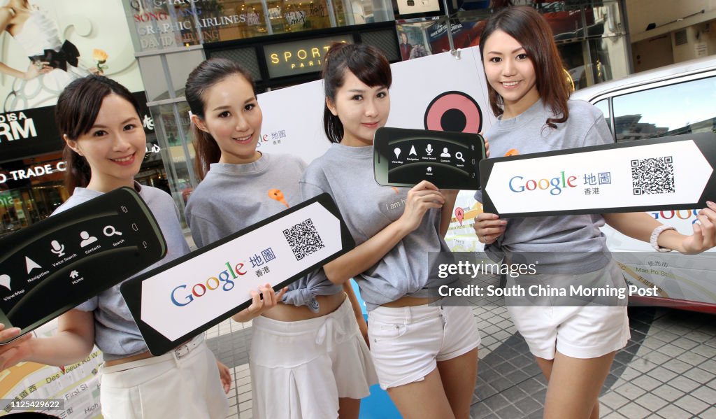 Google Hong Kong promotes the new Google Maps functions in World Trade Centre, Causeway Bay. 06NOV12