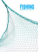 Fishing net with copy space.