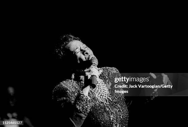 American Jazz vocalist Betty Carter performs at the Jazz at Lincoln Center's 'Big Band With Strings, The Music Never Stops' concert at Alice Tully...