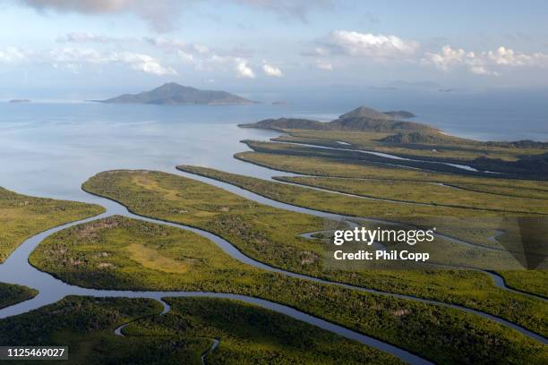 hinchinbrook island aerial - brooke stock pictures, royalty-free photos & images