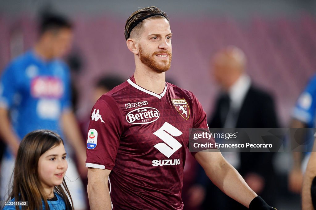 Ansaldi Cristian Ansaldi of Torino FC walks in the soccer pitch with a ball ...