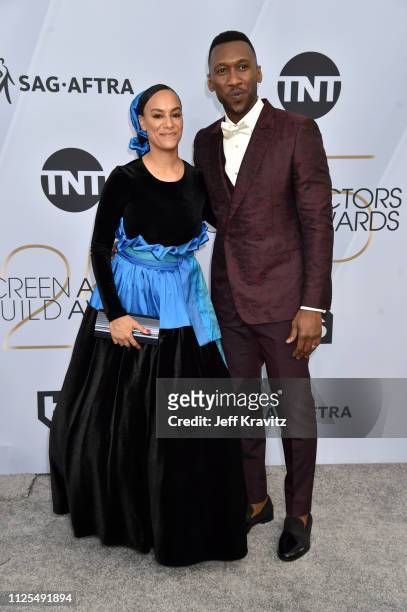 Amatus Sami-Karim and Mahershala Ali attend the 25th Annual Screen Actors Guild Awards at The Shrine Auditorium on January 27, 2019 in Los Angeles,...