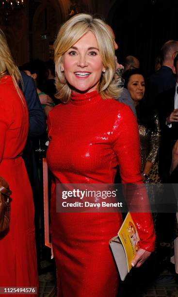 Anthea Turner attends the Gala Night after party for "9 To 5: The Musical" at The Savoy Hotel on February 17, 2019 in London, England.