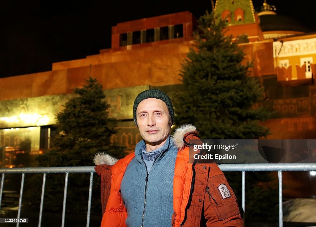 Actor Mads Mikkelsen visit In Moscow