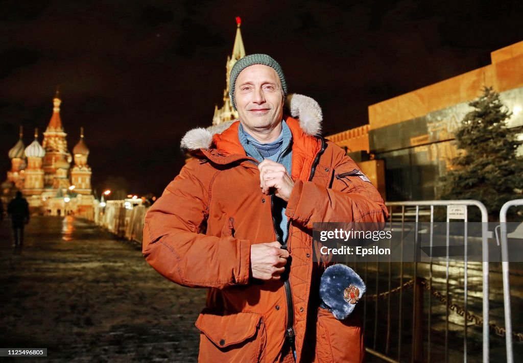 Actor Mads Mikkelsen visit In Moscow