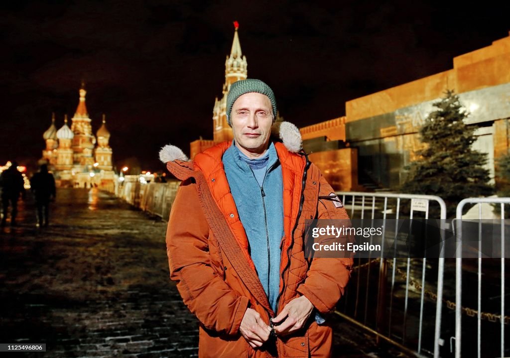 Actor Mads Mikkelsen visit In Moscow