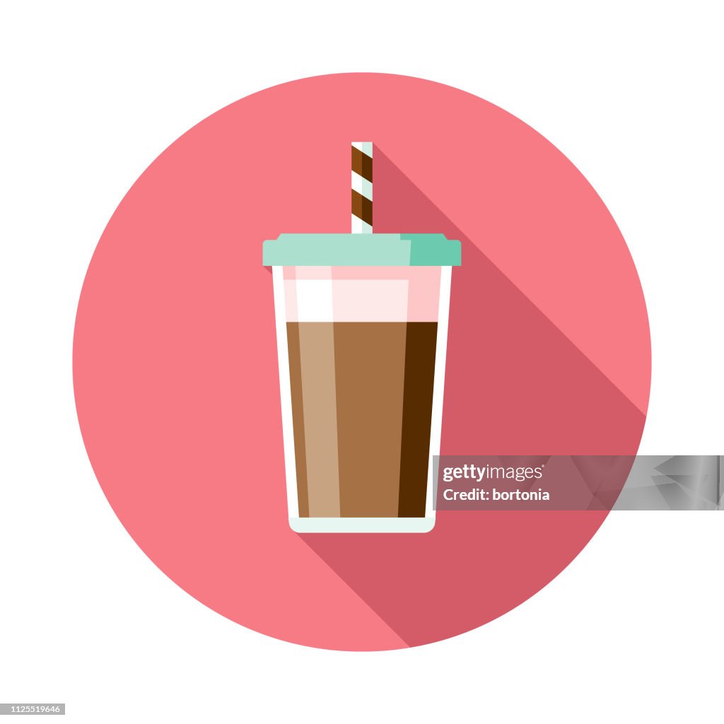 Icono de malteada de chocolate