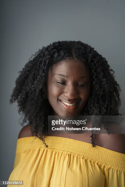 Portrait of Young black smiling woman