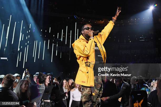 Meek Mill performs during the 68th NBA All-Star Game at Spectrum Center on February 17, 2019 in Charlotte, North Carolina.