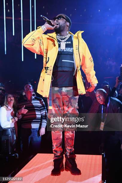 Meek Mill performs during the 68th NBA All-Star Game at Spectrum Center on February 17, 2019 in Charlotte, North Carolina.