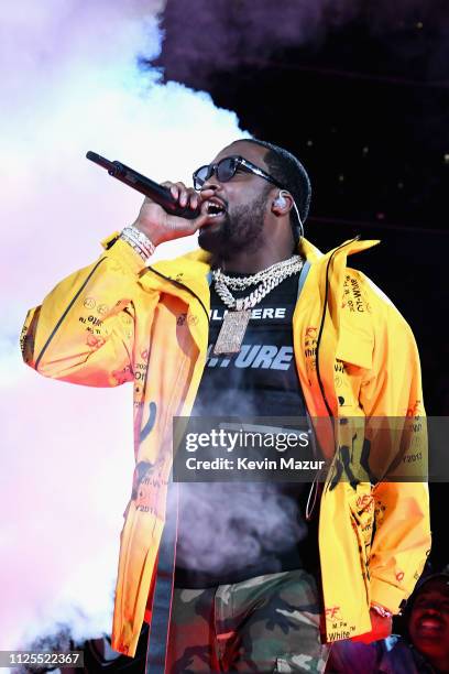 Meek Mill performs during the 68th NBA All-Star Game at Spectrum Center on February 17, 2019 in Charlotte, North Carolina.
