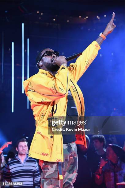 Meek Mill performs during the 68th NBA All-Star Game at Spectrum Center on February 17, 2019 in Charlotte, North Carolina.