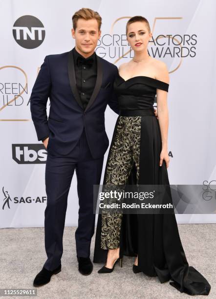 Wyatt Nash and Aubrey Swander arrive at the 25th Annual Screen Actors Guild Awards at The Shrine Auditorium on January 27, 2019 in Los Angeles,...