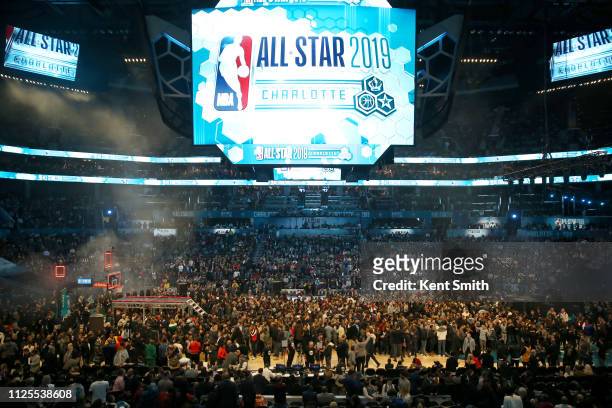 General view of the court after the 2019 NBA All-Star Game on February 17, 2019 at the Spectrum Center in Charlotte, North Carolina. NOTE TO USER:...
