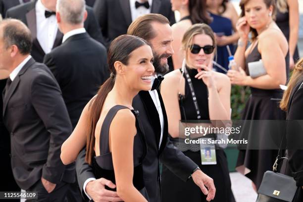 Maria Dolores Dieguez and Joseph Fiennes attends the 25th annual Screen Actors Guild Awards at The Shrine Auditorium on January 27, 2019 in Los...