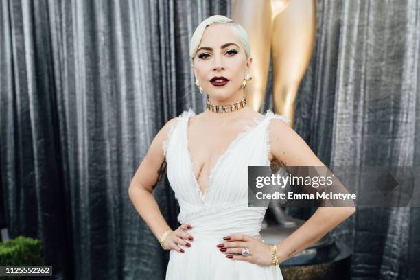 Lady Gaga arrives at the 25th annual Screen Actors Guild Awards at The Shrine Auditorium on January 27, 2019 in Los Angeles, California.