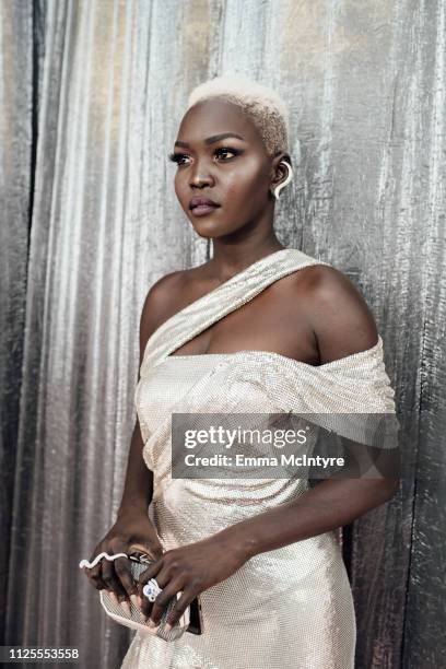 Nyakim Gatwech arrives at the 25th annual Screen Actors Guild Awards at The Shrine Auditorium on January 27, 2019 in Los Angeles, California.