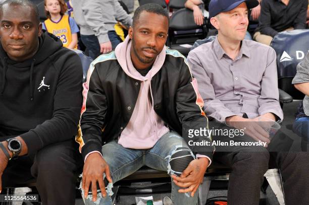 Rich Paul attends a basketball game between the Los Angeles Lakers and the Phoenix Suns at Staples Center on January 27, 2019 in Los Angeles,...