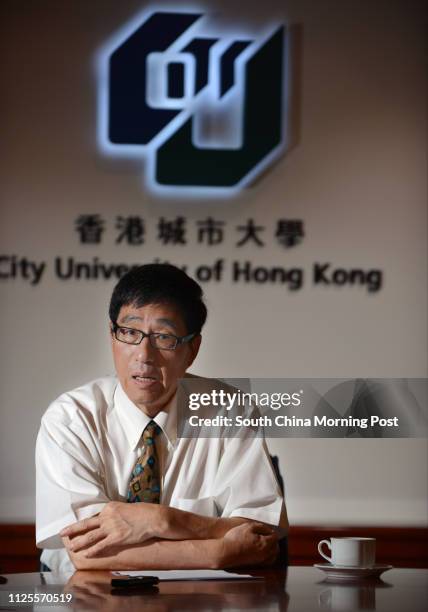 Way Kuo, president of City University of Hong Kong, poses for a photo at the Campus in Kowloon Tong. 08AUG13