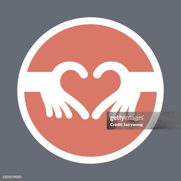 hands making heart shape - making heart shape stock illustrations