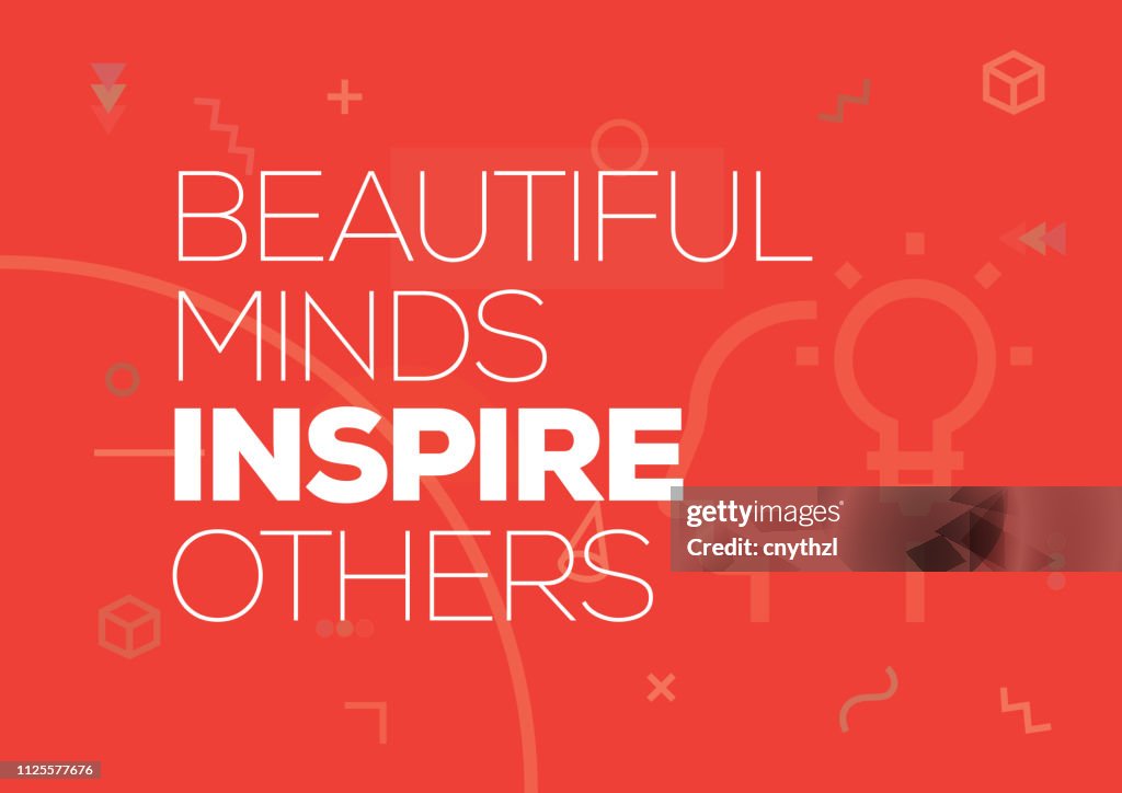 Beautiful Minds Inspire Others. Inspiring Creative Motivation Quote Poster Template. Vector Typography - Illustration