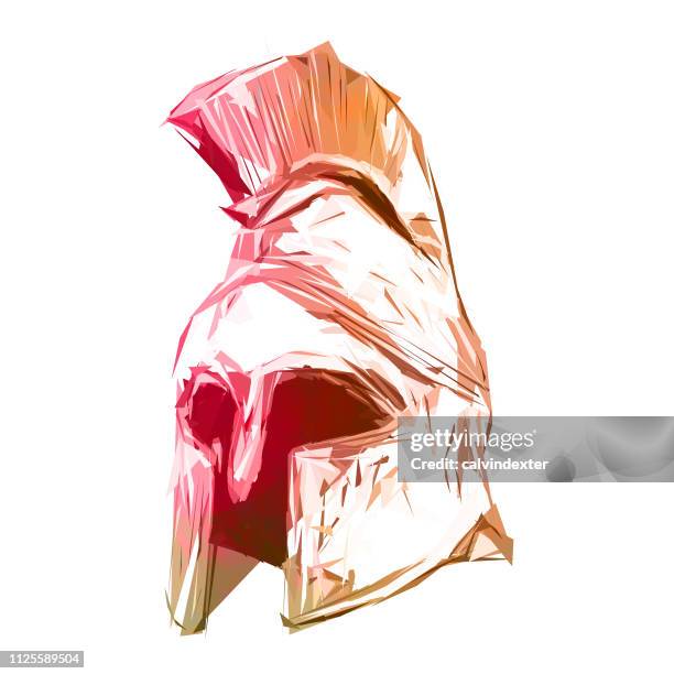 spartan helmet - gladiator armour stock illustrations