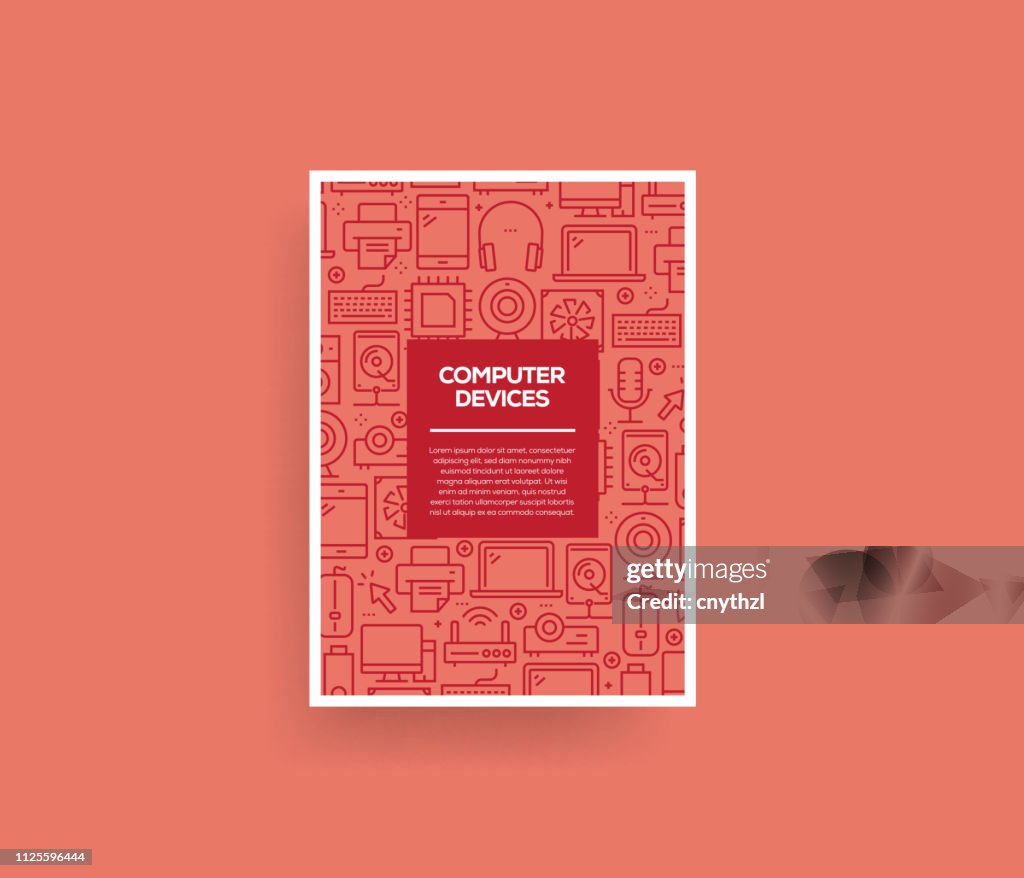 Vector Set Of Design Templates And Elements For Computer Devices In ...