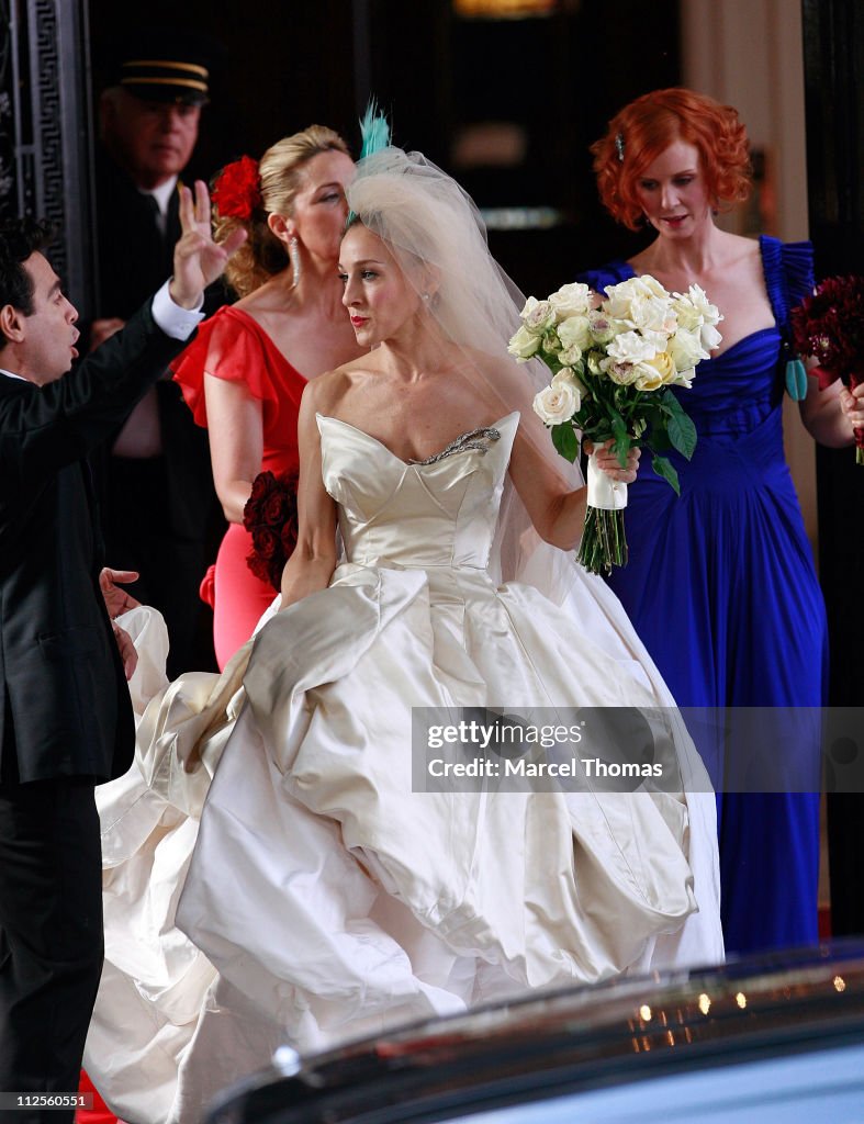 On The Set Of "Sex And The City: The Movie"