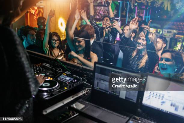 night club party - dj portrait stock pictures, royalty-free photos & images