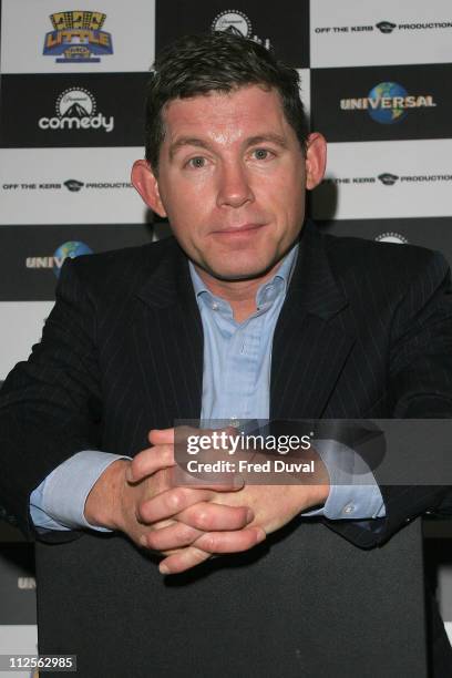 Comedian Lee Evans announces his record-breaking comedy tour at the Groucho Club on October 24, 2007 in London, England.