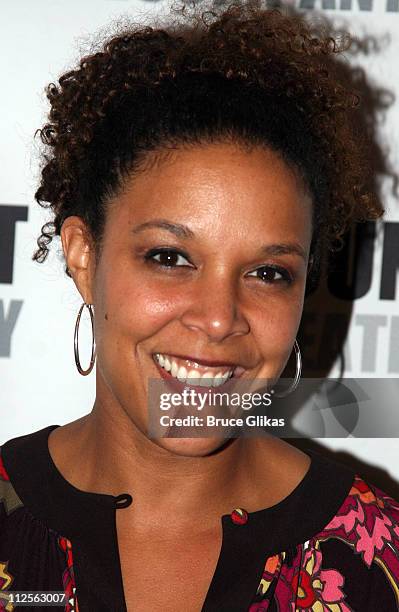 Linda Powell, daughter of Colin Powell poses at The Opening Night Party for The Roundabout Theater Company's "The Overwhelming" at The Laura Pels...