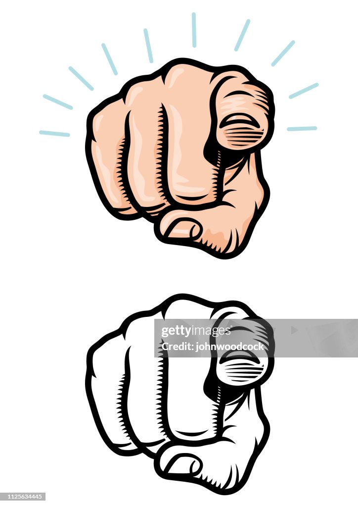 Pointing finger illustration