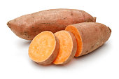 Sweet potato with slices