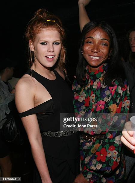 Alexandra Richards and Genevieve Jones attend the Alexander Wang after party at Annex on February 2, 2008 in New York City.