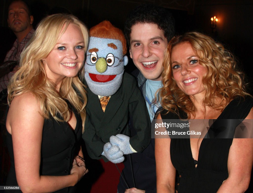 Geri Halliwell and Emma Bunton Visit "Avenue Q" on Broadway