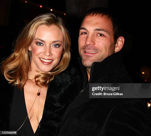 Actress/Producer Kristanna Loken and boyfriend Actor Noah Danby pose as they arrive for The Premiere of her new film "Lime Salted Love" at The New...