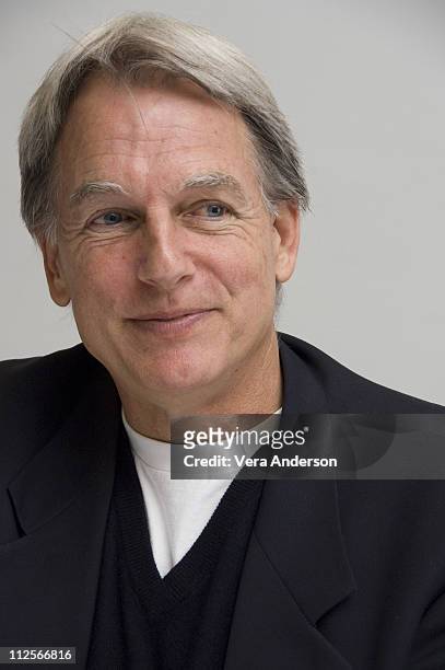 Mark Harmon at the "NCIS" press conference at the Four Seasons Hotel on February 26, 2008 in Beverly Hills, California.